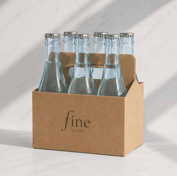 Six Bottles Of Fine Water